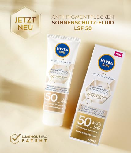 NIVEA SUN UV Gesicht Experte Anti-Pigmentflecken Sonnenschutz Luminous 630 LSF 50 (40 ml), feuchtigkeitsspendende Gesichtssonnencreme… – Ansicht 4
