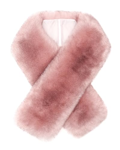 Futrzane Siberian Scarf - Ladies Faux Fur Scarfs Wraps - Elegant Collar for Coat