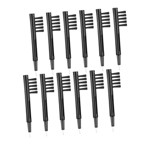 GANAZONO 12個 補聴器用プラスチッククリーニングブラシ 耳垢除去に 軽量携帯可能 ユニバーサル補聴増器メンテナンスツール