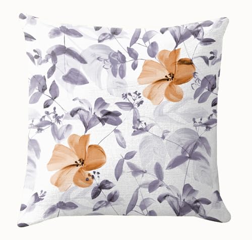 Image of Casableu Cobano Decorative Throw Cushion Cover, 16 x 16 Inch, Floral Pattern, Floral Pillow Covers, 40.64 x 40.64 cm, Set of 2