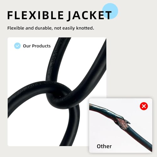 EP 12 Ft Heavy Duty Outdoor Extension Cord, 12/3 SJTW Black 3-Prong by EP - Used condition - Image 4