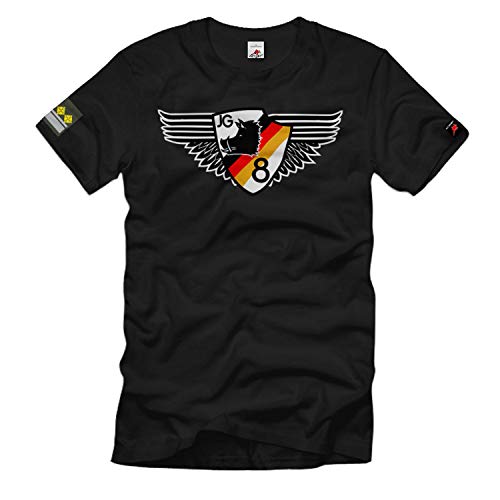 T-shirt JG 8 DDR NVA noir 5XL idéal pour les meetings d'aviation et salons