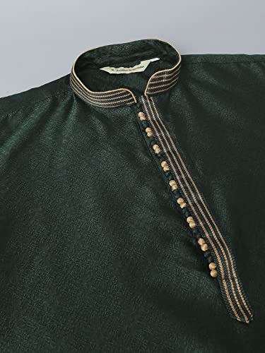 Image of Rajubhai Hargovindas Men's Jacquard Work Kurta Set