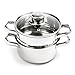 Norpro 1-Quart Stainless Steel Mini Steamer Cooker, 3 Piece Set