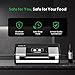 Fully Automatic Vacuum Sealer, 95Kpa Powerful Food Vacuum Sealer Machine, Auto Dry-Wet Detection | Bag Cutter | 2 Rolls Bags | Effortless Operation, Silver - Black