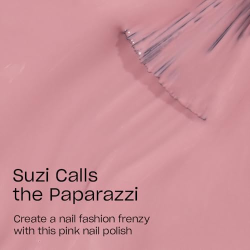 OPI Nail Lacquer Suzi Calls the Paparazzi | Opaque Soft Pink Crème Chip Resistant Nail Polish | Hollywood Collection