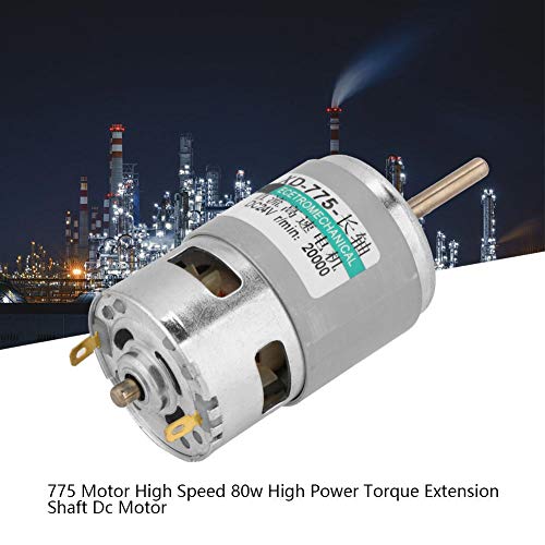 775 DC Motor 12V/ 24V,10000 RPM/20000 RPM High Speed 80W High Power Extension Shaft Motor(24V20000RPM) by Acogedor - Image 3