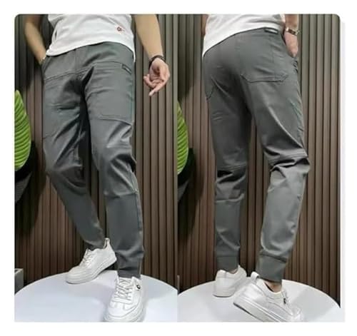 Vogany Cargo Pants, Men's High Stretch Multi-Pocket Skinny Cargo Pants2