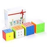 マジックキューブ 3x3 Magic Cube 魔方 競技専用キューブ 回転スムーズ 立体パズル 世界基準配色 ストレス解消 脳トレ ポップ防止 (４個セット)