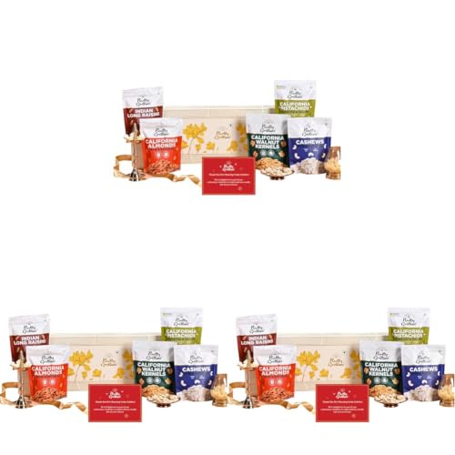 Image of Nutty Gritties Platinum Hamper Diwali Gift Box 1KG | Festive Assortment with Almonds, Cashews, Raisins, Pistachios & Walnuts (200g Each) | Healthy Gourmet Snack Hamper | Premium Gift for Family, Friends & Corporate Celebrations