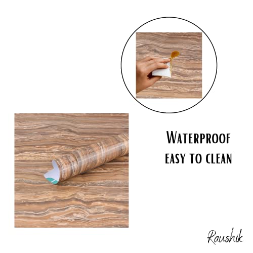 Image of Self Adhesive Gloss Vinyl Wrap Film, High Gloss Marble Furniture Film Wallpaper (24 * 48 inch, Glossy Marble Texture)
