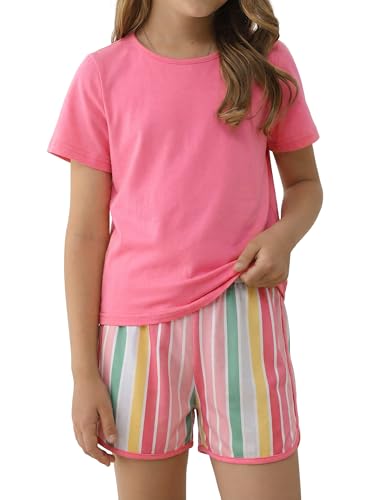 Image of Girl's 2 Piece Outfits Cute Summer T-Shirt and Graphic Shorts Clothing Sets