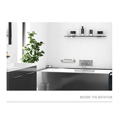 Barra de agarre de seguridad para baño, resistente, con una barra de acero inoxidable para mayor resistencia y durabilidad, adecuado para ancianos, pasamanos individual para baño, ducha, inodoro