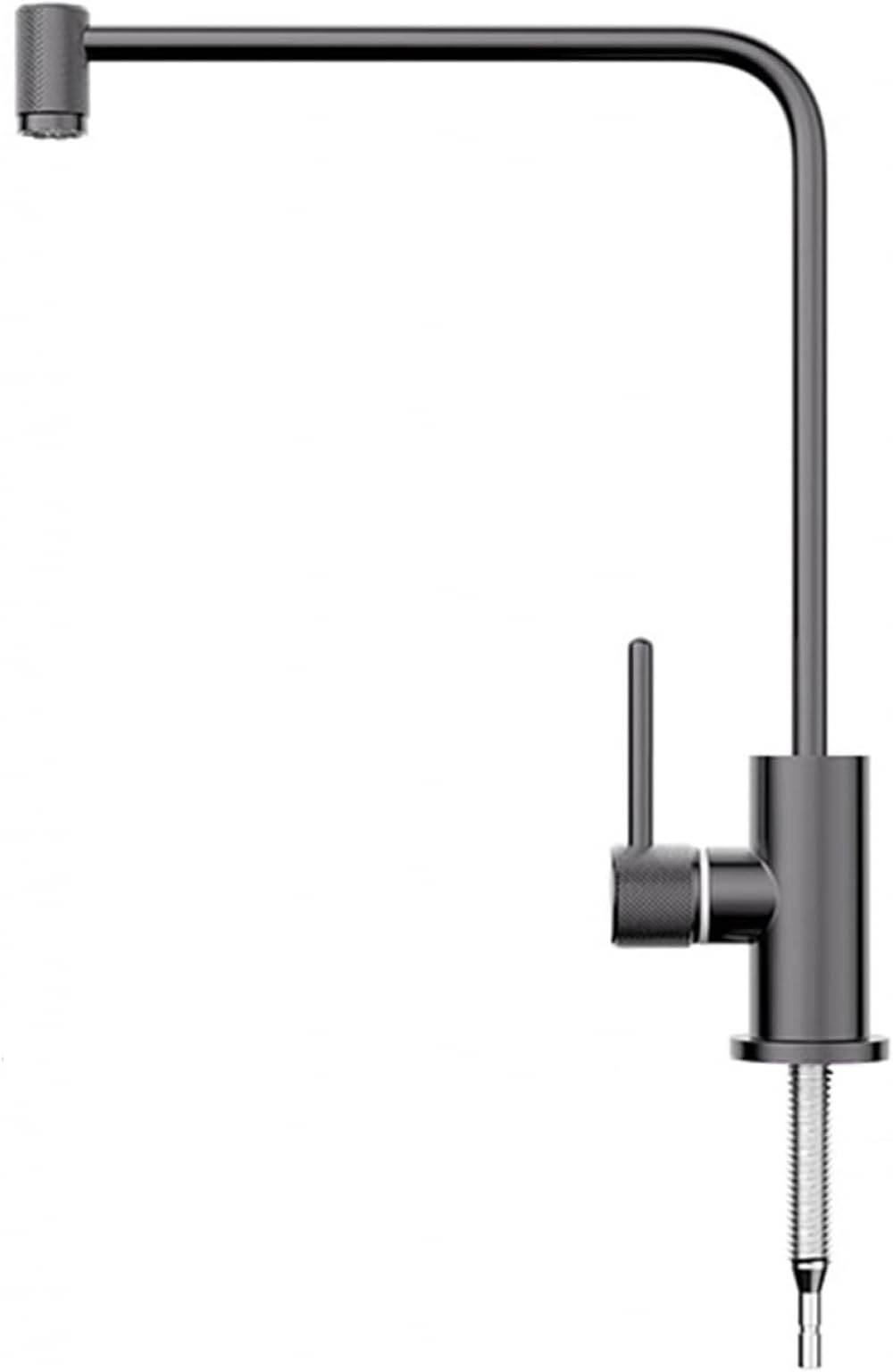 Robinet de cuisine gris rotatif à 360° avec filtre à eau potable intégré pour évier moderne