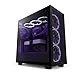 NZXT H7 Flow - CM-H71FB-01 - obudowa do gier ATX Mid Tower PC - przedni port I/O USB typu C - szybkozłączka boczna ze szkła hartowanego - pionowe mocowanie GPU - zintegrowane oświetlenie RGB - czarny