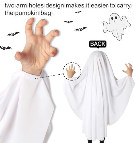 Disfraz de Fantasma para Niños con Bolsa de Calabaza miniatura 4