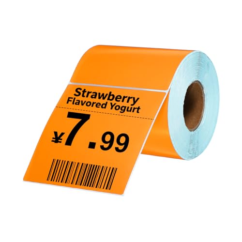 Étiquettes thermiques autocollantes PATIKIL orange à forte adhérence pour colis