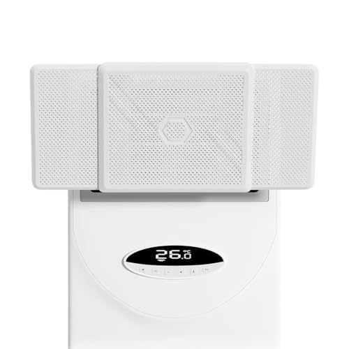Image of HASTHIP 47-58cm Retractable Ac Air Deflector Adjustable Floor Standing AC | Adjustable Tilt Helps Direct Air, Retractable Panel Supports Flexible Placement, for Evaporative Cooler, White Finish
