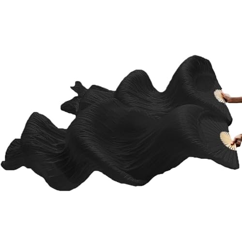 DMLAYHP Belly Dance Fan Silk Veils Dance Fans Pair Of Belly Dancing(2,150cm)