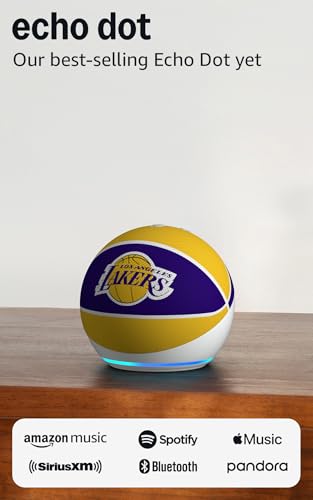 Image of Amazon Echo Dot (newest model) | Officially Licensed NBA Limited-Edition | Los Angeles Lakers