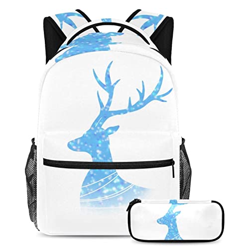 Sac à dos de Noël bleu pour le voyage des étudiants et les cours au collège