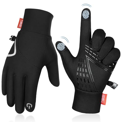 Preisvergleich Produktbild Benirap Fahrradhandschuhe Herren Damen Warme Winterhandschuhe Wasserabweisende Touchscreenhandschuhe Winddichte Laufhandschuhe rutschfeste Sporthandschuhe zum Laufen, Radfahren, Klettern (TM01, M)