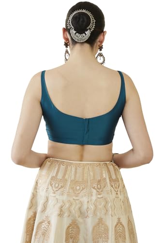 Image of Soch Womens Taffeta Solid Sleeveless Padded Blouse
