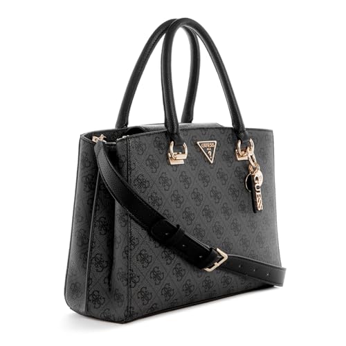 Image of GUESS Women's Grey Printed Satchel Bag| Ladies Purse Handbags | Gift For Ladies