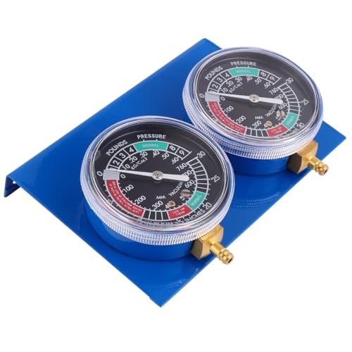 TOBBOMEY 2 Cylinder Vacuum Gauge Motorcycle Synchronizer with Hose Kit Metal and Plastic Construction User-Friendly Operation at Home Use