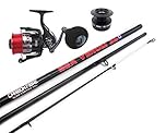 Hunter Pro 12 ft Carbon Surf Beach Caster Rod and VORTECH 8000 Sea Fishing Reel with Spare Spool and Line