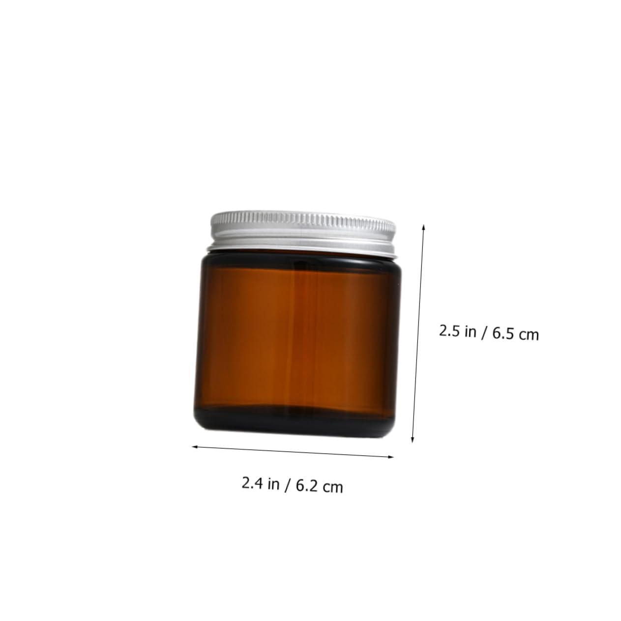 LIFKOME Pots à Bougie avec Couvercles 120g en Alliage D'aluminium, Récipients Remplissables 6pcs en Verre Marron pour Fabrication de Bougies Artisanales
