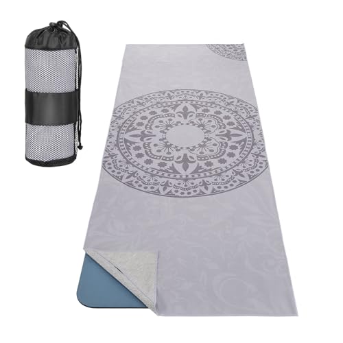 MoKo Yogamatten Handtuch, rutschfest Yoga Handtuch Auflage für Yogamatte Schweißabsorbierend Saugfähig Schnelltrocknend Yogatuch für Pilates Hot Yoga Picknick im Freien - Grau MoKo Yogamatten Handtuch, rutschfest Yoga Handtuch Auflage für Yogamatte Schweißabsorbierend Saugfähig Schnelltrocknend Yogatuch für Pilates Hot Yoga Picknick im Freien - Grau