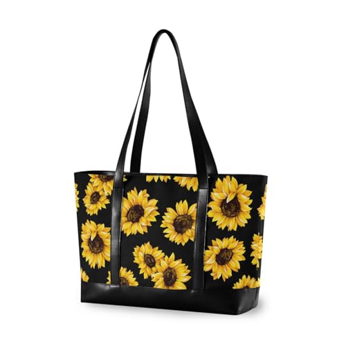 QwThum Laptop Tote Bag for Women 15.6in Tote Bag Laptop Compartment Work Bag Office Computer Teacher Travel Shoulder Bag