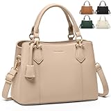 RAINSMORE Handtasche Damen Mittelgroß PU Leder Damenhandtaschen Klein Henkeltaschen Damen Umhängetasche Tasche Damen Tote Bag Schultertaschen Khaki