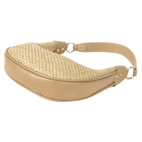 Mini Small Summer Purse Straw Crescent Bag Straw Woven Purse Cute Vacation Wicker Summer shoulder bag Beachy Purses for Women4