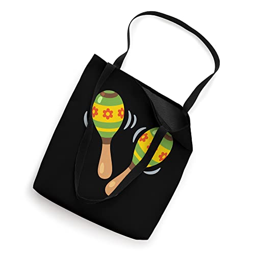 Bolso tipo tote con diseño de maraca, instrumento musical miniatura 2