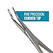 MABIS Precision Kelly Forceps Locking Tweezers Clamp, Silver, Curved, 5-1/2 Inch, 1 Count (Pack of 1)