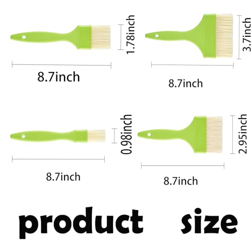 4PSC Grease Brush Set- Pastry Brushes For Baking,Grease Brushes, Grilling and cooking? Food Brush For Baking/Spreading Marinades/Butter/Sauces/Eggs/Kitchen