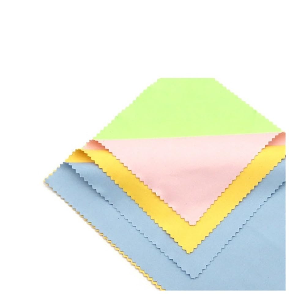Brillenreinigungstuch, 230 g/m², Nadel, 1 Brillenlinse, Mikrofaser-Reinigungstuch, 15 x 15 cm, 17 x 14 cm, bunt, Grau, Weiß, Schwarz (bunt, 15 x 15 cm), 100 Stück