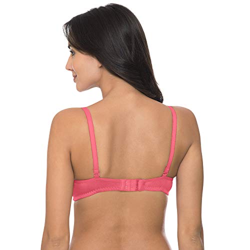 Image of Komli - Heavily Padded Push-Up Bra - Cotton Rich - Balconette - 3 /4th Coverage, Seamless, Wireless, Multiway Straps - T-Shirt Bra