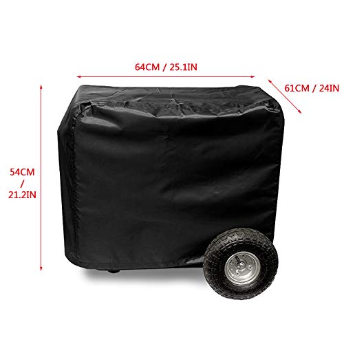 Generator Abdeckung Stromerzeugerabdeckung Wasserdicht Zubehör Lagerung Staubdicht für Outdoor Tragbarer Generator 64x61x54cm Schwarz