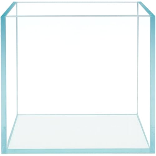 Cube Rimless Frameless Extra Clear All Glass Aquarium, Low Iron Glass Tank, 5mm Glass, White Leveling Mat Included, w/Lids Options