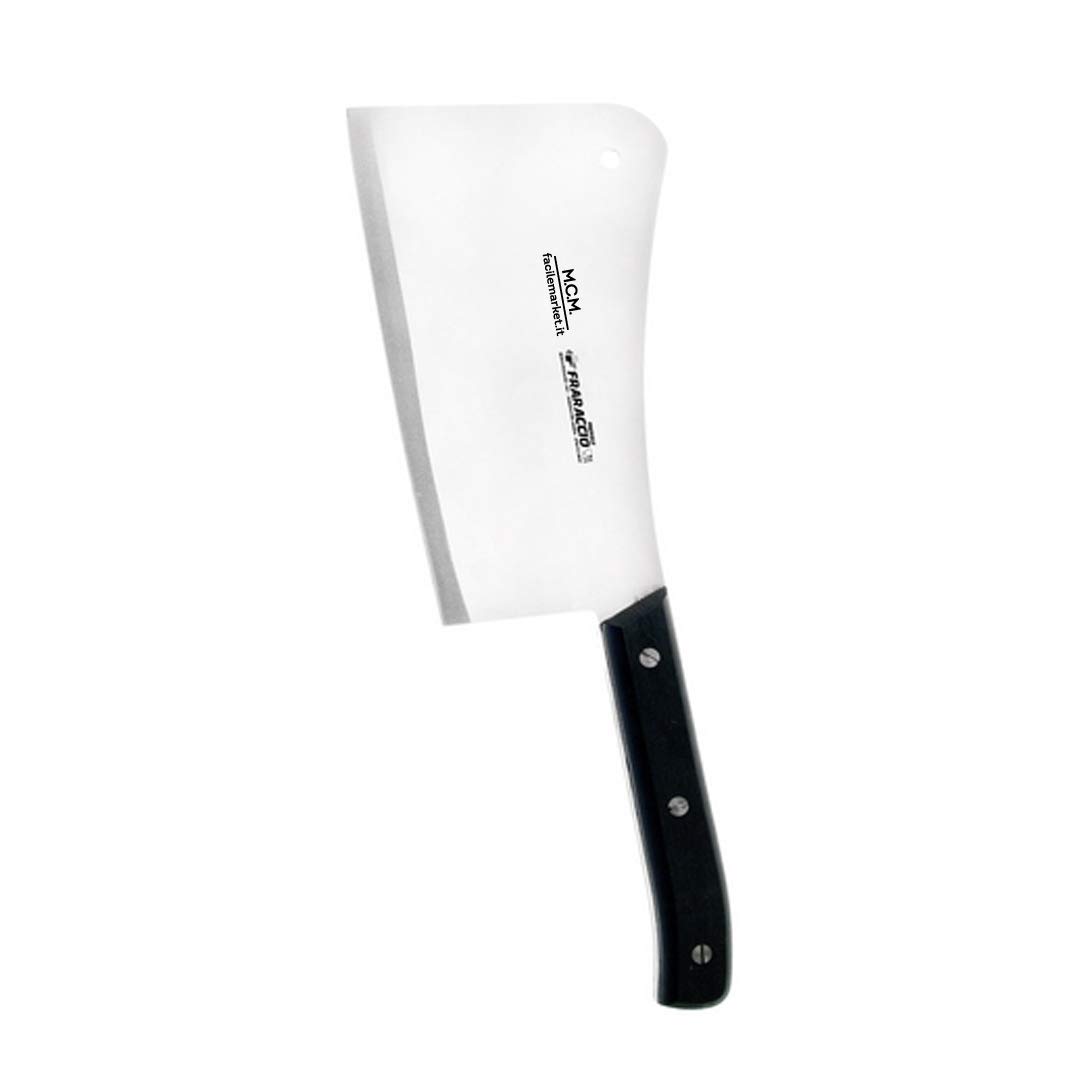 MCM service Mannaia Professionale Salumiere manico profilo totale lungo 20 cm – 1,22 kg; Made in ITALY