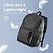 pack all 20L Lightweight Packable Backpack, Water Resistant Foldable Backpack, Travel Hiking Daypack with Waterproof Zippers (Black)