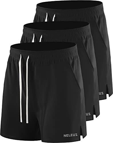 Image of NELEUS Men's Lightweight Workout Athletic Shorts with Pockets
