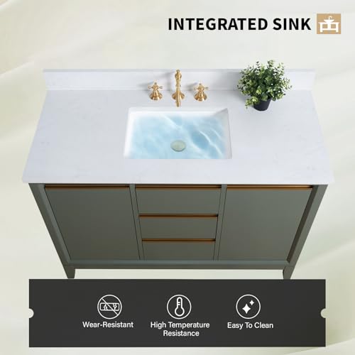 Vanityart48inchbathroomvanitywithsinkceramictop48vanitycabinetwithwithsoftclosingdoorsdrawerssolidwoodframevantagegreenva8048vg1 Urban Country Home Decor Vanity art 48 inch bathroom vanity with sink ceramic top 48 vanity cabinet with with soft closing doors drawers solid wood frame vantage green va8048 vg1 urban country home decor