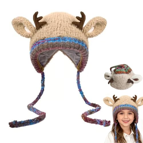 CHENRI Festive Christmas Antler Hat & Bag 2-in-1, Verwandelbare...