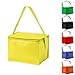 TIENDA EURASIA® Nevera Portatil para 6 Latas, con Asa de Transporte, Interior Isotermo, Interior en Aluminio, Tejido Non-Woven (Amarillo)