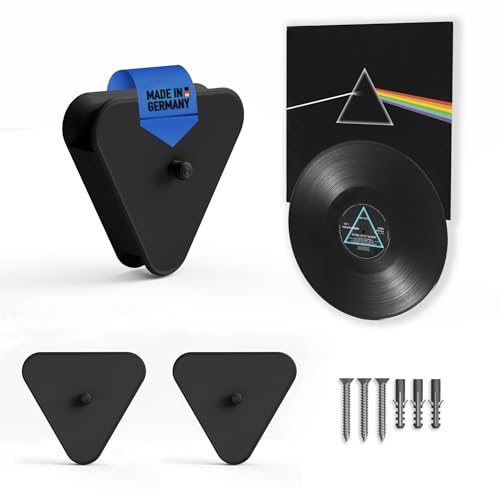 GRIPBLOCKS Schallplatten Wandhalterung 3 St&uuml;ck, Vinyl Display LP und Schalplattencover aufh&auml;ngen