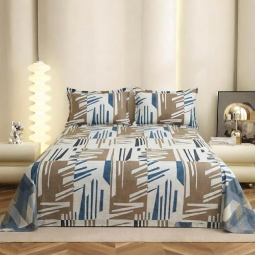 Image of Dream Living Premium Soft Double Bedsheet with 2 Pillow Covers | 130 GSM | 220x250 Cm | White